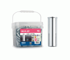 HE-CL EP [CP] Anclaje hembra con cono interior para grandes cargas. Con collarín. Zincado. Homologado ETE Opt.7 y para aplicaciones no estructurales. Bote de plástico